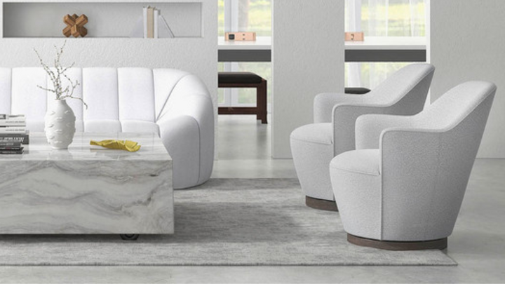 RD Home Swivel Back Accent Chair