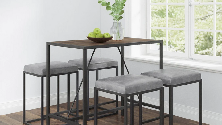 RD Home Contemporary Modern Dining Table Set for Home