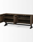 homeroots kitchen &amp; dining Kitchen & Dining Industrial Solid Mango Wood Buffet Sideboard Cabinet with Iron Base