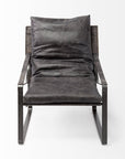 homeroots living room Living Room Industrial Leather Accent Chair for Living Room