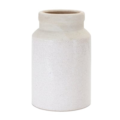 Melrose Home Goods & Essentials Magnolia White Stoneware Vase