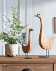 Melrose Home Goods & Essentials Maven 11.5" & 17.5 Set-of-2 Wood Geese