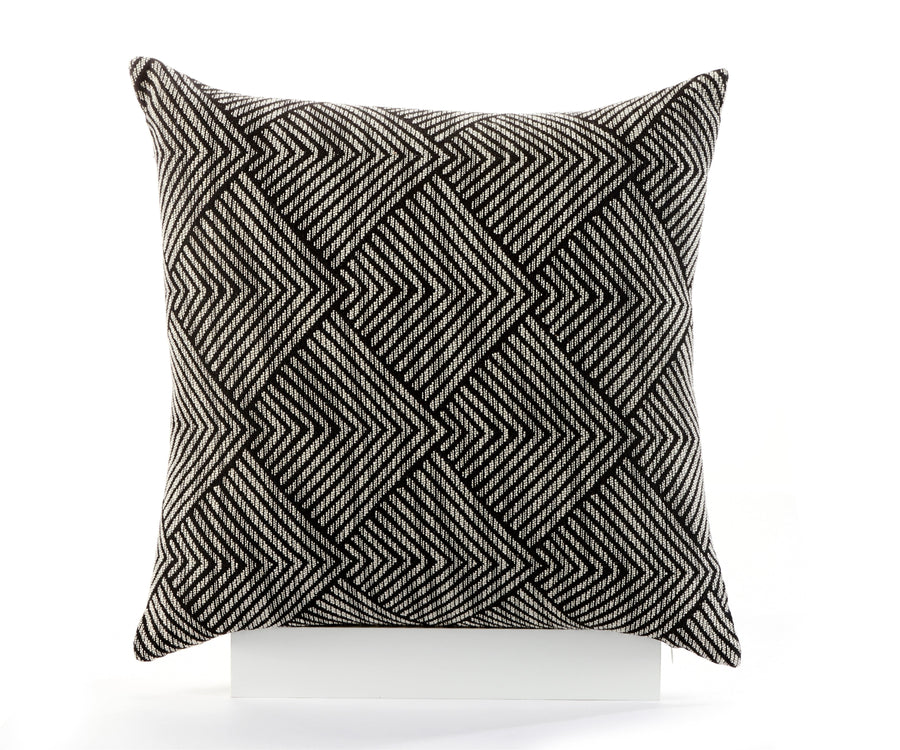 Giftcraft Home Essentials & Goods Oynx 16.5 X 16.5 Black Polyester & Cotton Diamond Pillow