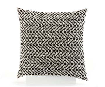 Giftcraft Home Essentials & Goods Soren 17.7 X 17.7 Black Polyester & Cotton Wavy Design Pillow