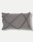 Homeroots Home Decor Jade 14" x 24" Abstract Shaggy Detail Lumbar Pillow