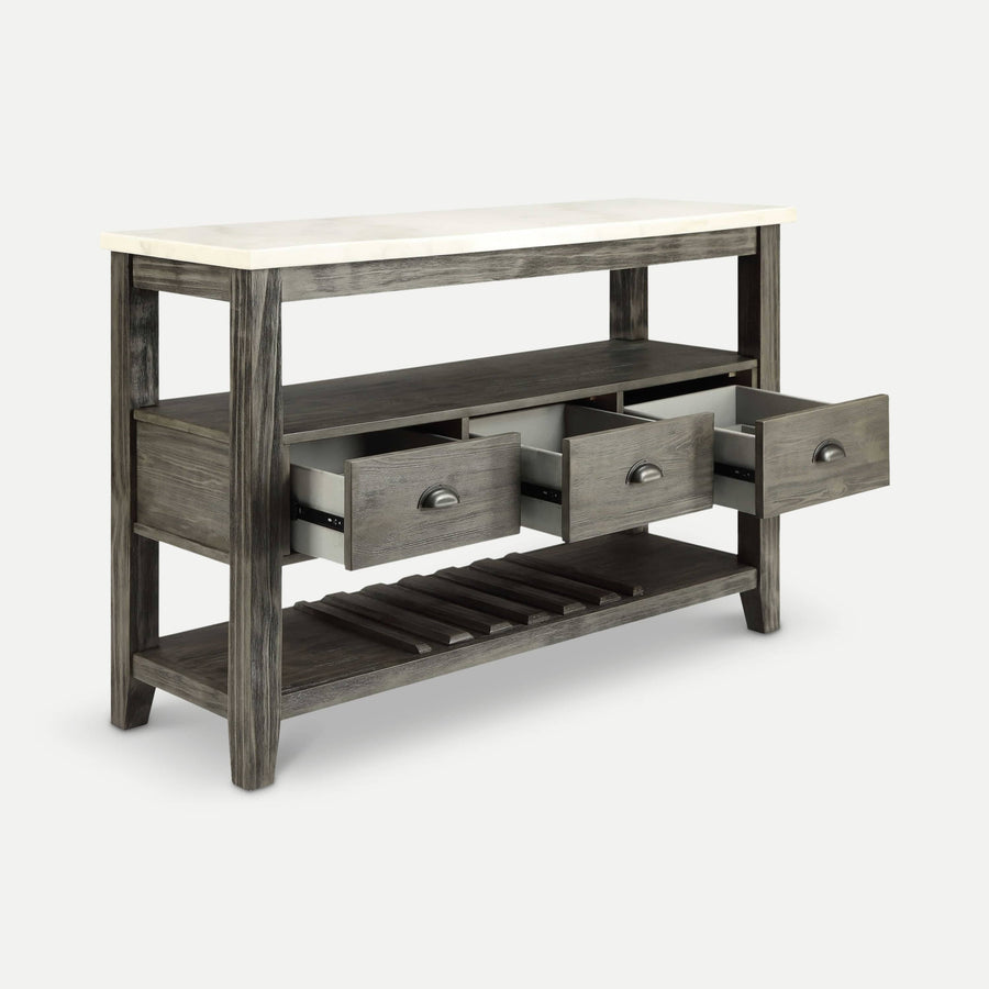 Homeroots Kitchen & Dining Davina Modern-Farmhouse Buffet Server with Drawers