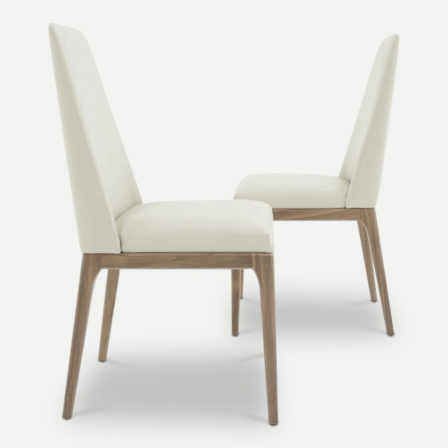 Homeroots Kitchen & Dining Lux Set-of-Two Natural Oak Dining Chairs