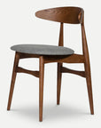 Homeroots Kitchen & Dining Monaco Set-of-Two Walnut Fabric Dining Chairs