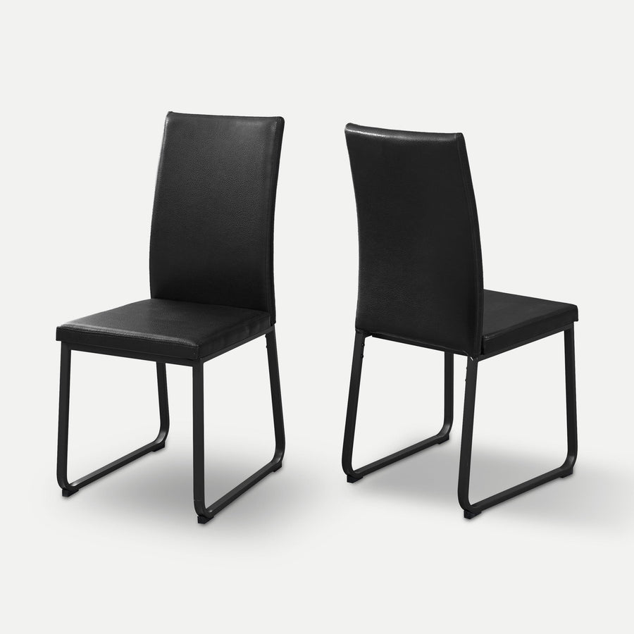 Homeroots Kitchen & Dining Mylo Set-of-2 Faux Leather Dining Chairs