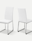 Homeroots Kitchen & Dining Mylo Set-of-Two Faux Leather Dining Chairs