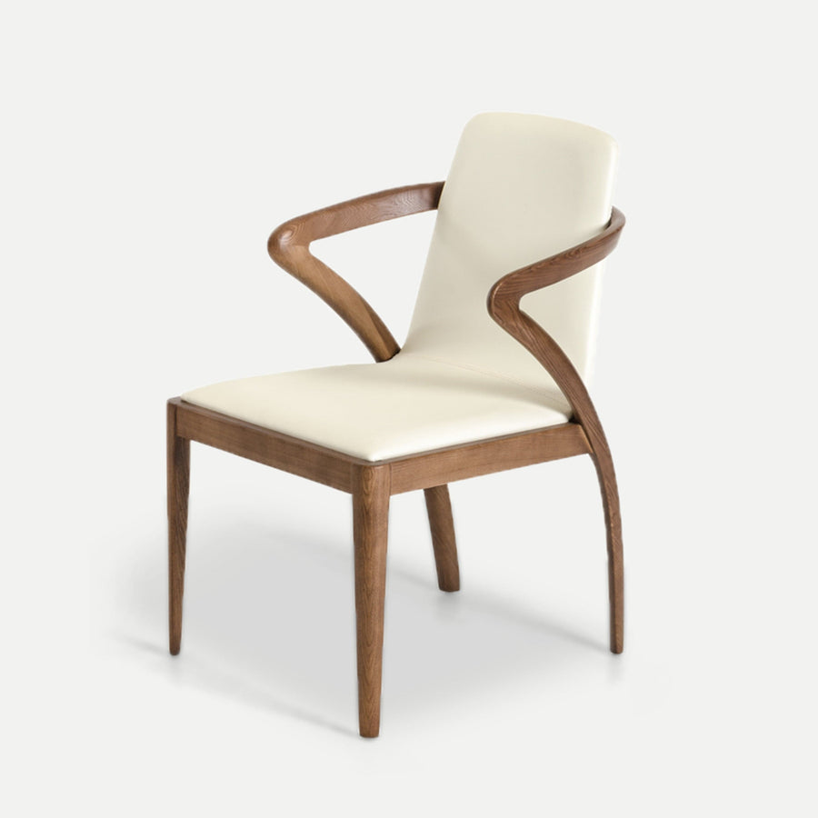 Homeroots Kitchen & Dining Prescott Leather Dining Chair