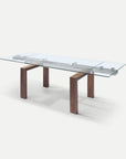 Homeroots Kitchen & Dining Remi Extendable Glass Rectangle Dining Table