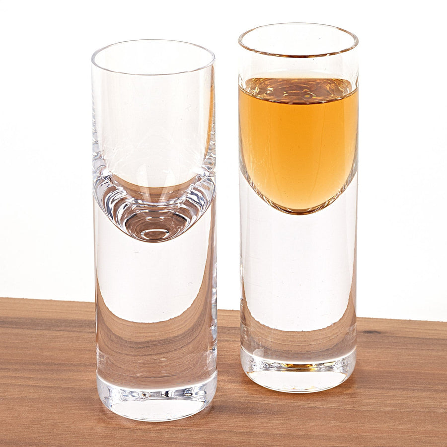 Homeroots Kitchen & Dining Smith Set-of-2 Crystal Shot Glass Extra Tall Slim