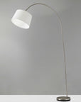 Homeroots Lighting Katherine 1-Light Arc Floor Lamp with Drum Shade