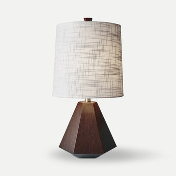 Homeroots Lighting Savannah Geometric Wood Table Lamp
