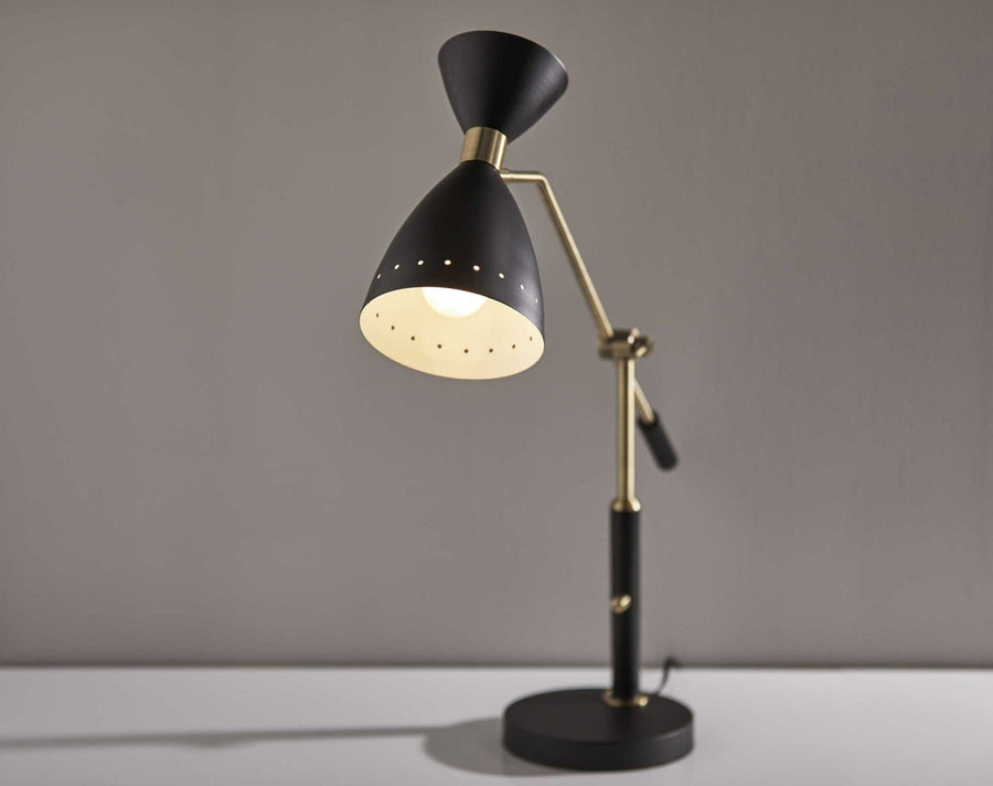 Homeroots Lighting Zeke 1-Light Industrial Modern Adjustable Arm Desk Lamp