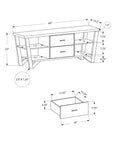 Homeroots Living Room Aiden TV Stand with Storage and Drawers