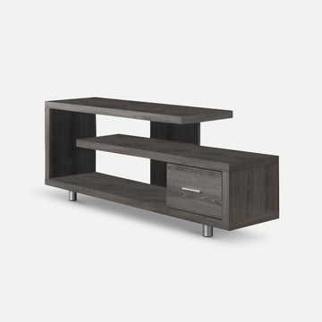 Homeroots Living Room Arlo TV Stand with Open Storage and Drawer