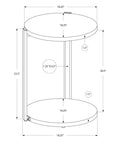 Homeroots Living Room Avery 2-Tier Round End Table