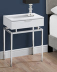 Homeroots Living Room Liam Rectangle End Table with Drawer