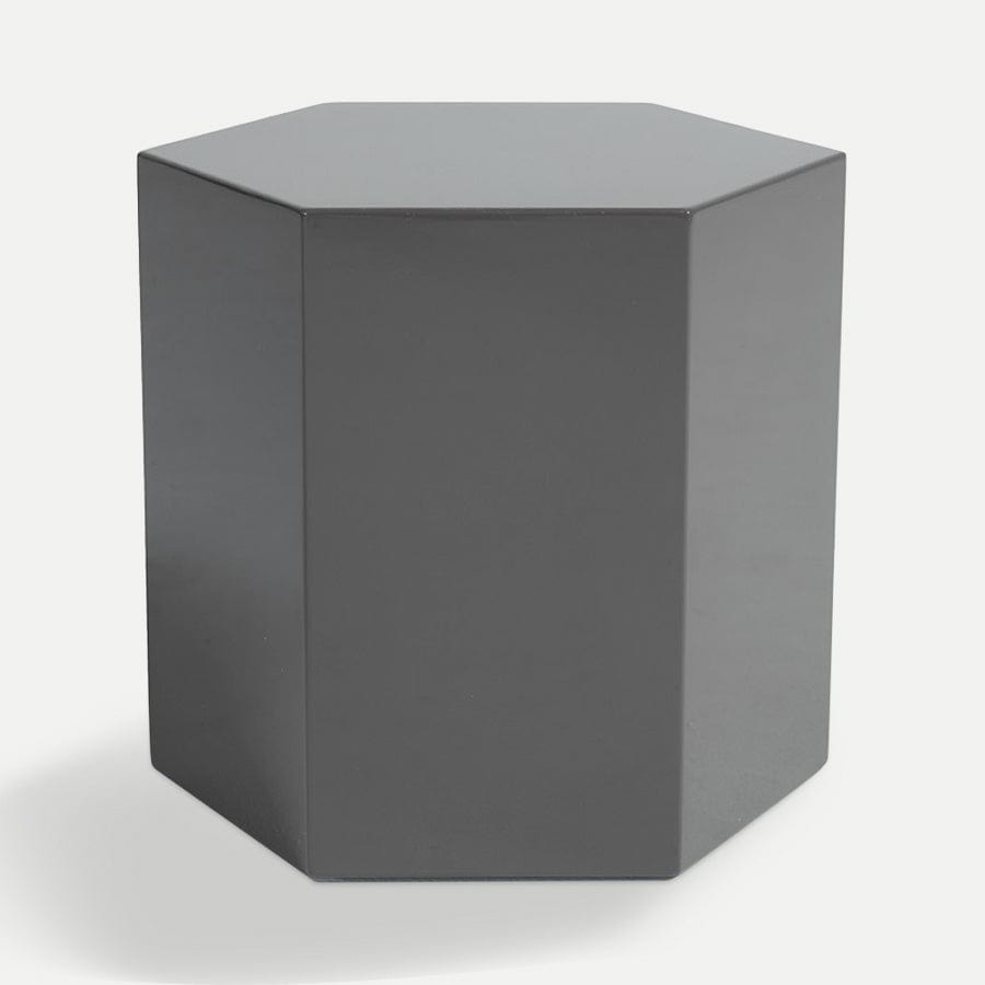 Homeroots Living Room Oliver High-Gloss Hexagon Accent Table