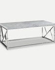 Homeroots Living Room Quinn Coffee Table with X-Shape Frame