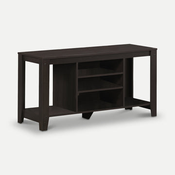 Homeroots Living Room Reese Compact TV Stand with Shelves