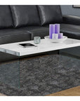 Homeroots Living Room Remy Glass Coffee Table