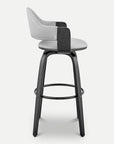 Homeroots Living Room Spencer Modern Wooden Bar Stool with Back
