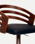 Homeroots Living Room Trey Modern Adjustable Swivel Bar Stool with Footrest