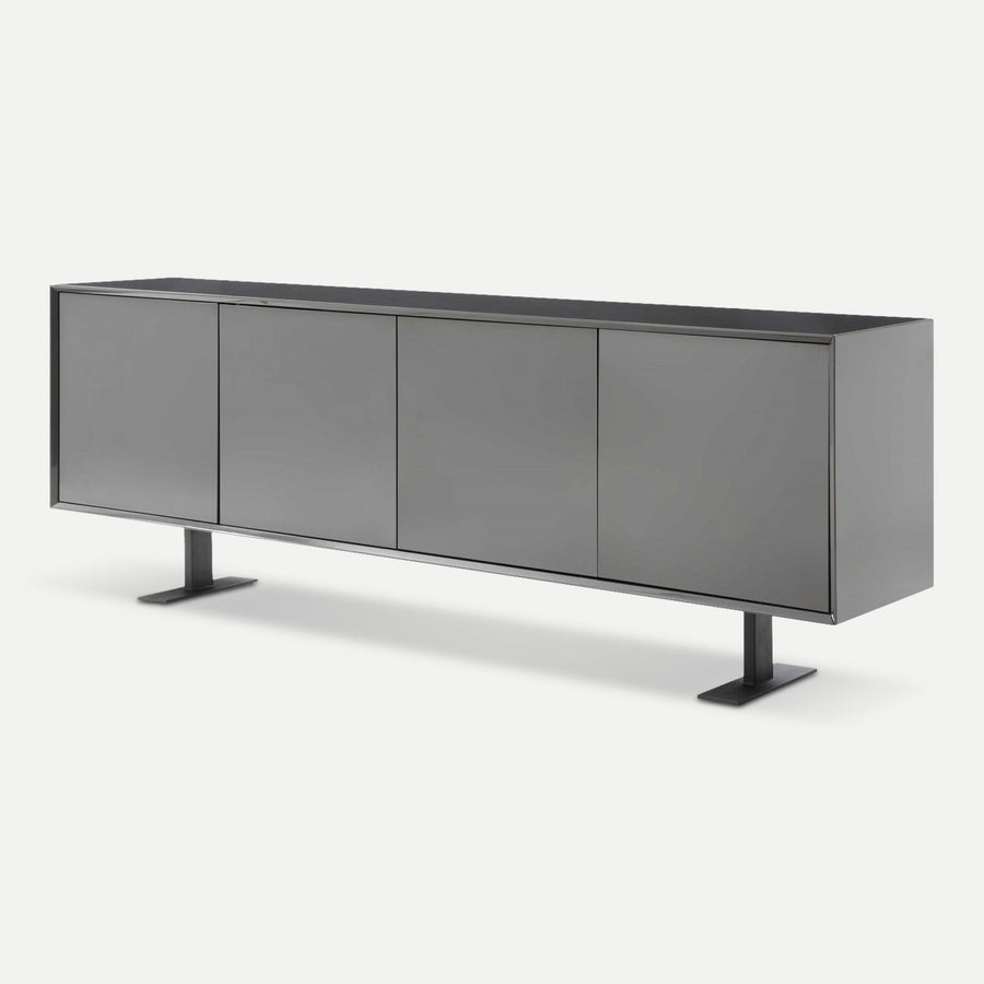 Homeroots Living Room Westyn 4-Door Metal Sideboard & Buffet Cabinet
