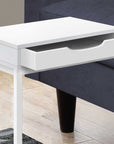 Homeroots Living Room Winter U-Shape Accent Table with Drawer