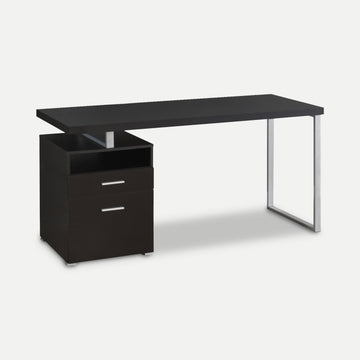 Homeroots Office Frankie Modern-Farmhouse Storage Desk with Drawers