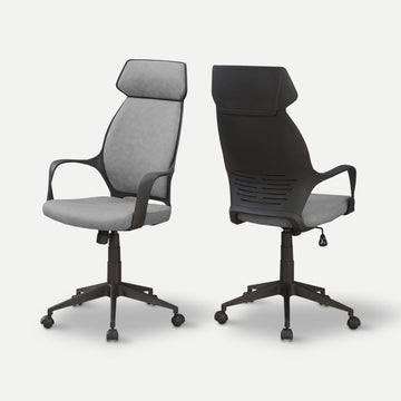 Homeroots Office Taylor Contemporary-Modern Swivel Office Chair with Arms