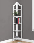 Homeroots Office Willow 5-Tier Corner Bookcase