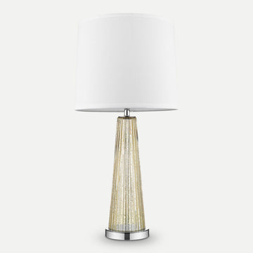 Homeroots Outdoor Brooklyn Champagne & Chrome Table Lamp