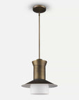 Homeroots Outdoor Greta 1-Light Antique Gold Etched Glass Pendant