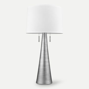 Homeroots Outdoor Muse Weathered Pewter Table Lamp