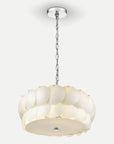 Homeroots Outdoor Selene 1-Light Overlapping Frosted Glass Disc Pendant