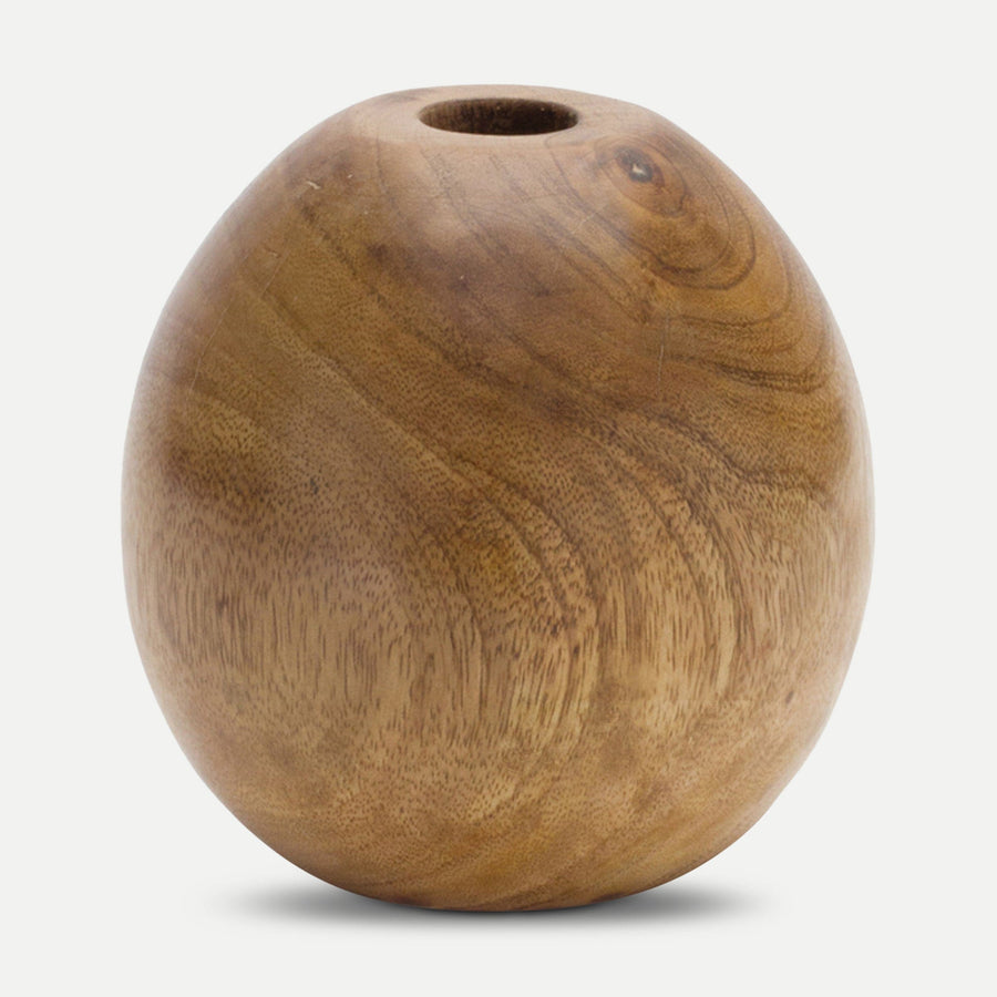 Melrose Home Goods & Essentials Piper 5" Set-of-3 Wood Vases