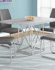 Monarch Kitchen & Dining Tayla Geometric Base Square Dining Table