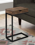 Monarch Living Room Wyatt U-Shape Accent Table with Drawer
