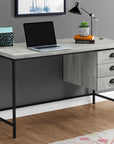 Monarch Office Abby Modern-Farmhouse Writing Desk with Drawers