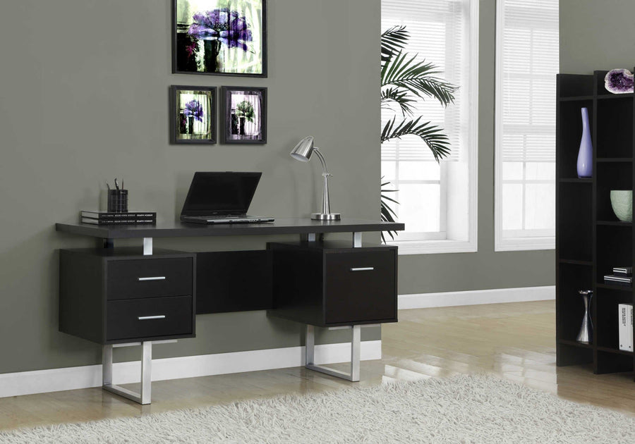 Monarch Office Frank Modern-Farmhouse Storage Desk with Drawers