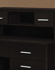 Monarch Office Reed L-Shaped Desk with Storage Drawers
