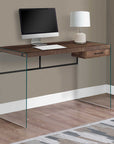 Monarch Office Remy Home Office Writing Desk with Glass Frame