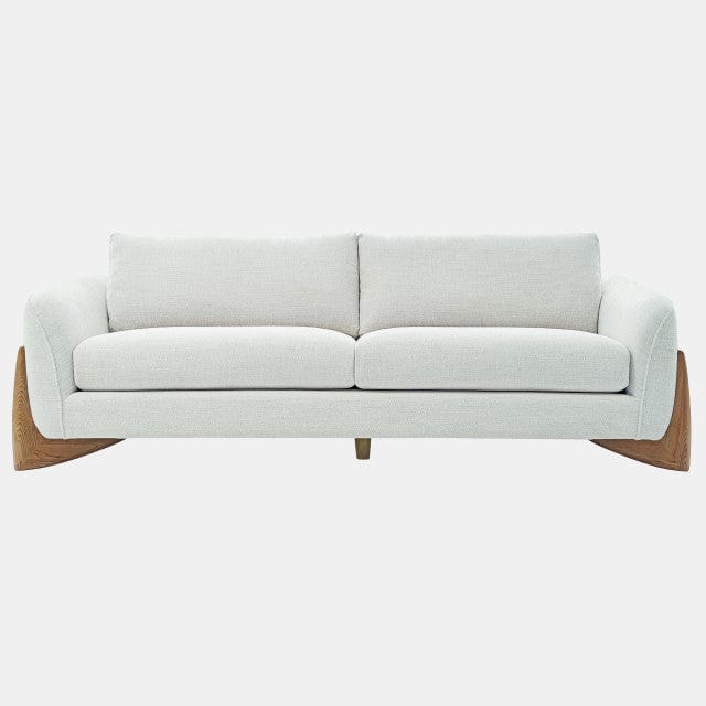 Sagebrook Sofas & Sectionals Zephyr 3-Seater White Boucle Bolster Sofa